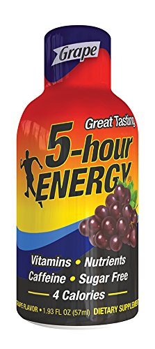 Hour Energy Drink Grape Count