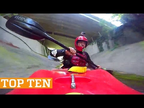 TOP TEN: Kayaking, Skimboarding & Trick Shots! | PEOPLE ARE AWESOME 2017