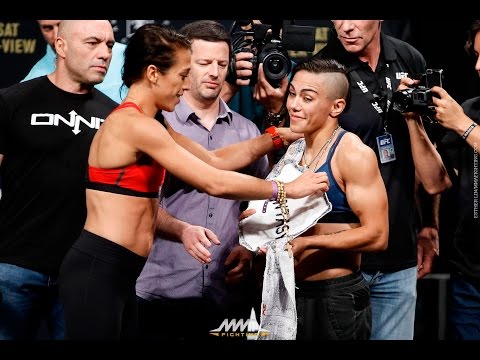 UFC 211 Weigh-Ins: Joanna Jedrzeczyk vs. Jessica Andrade Staredown – MMA Fighting