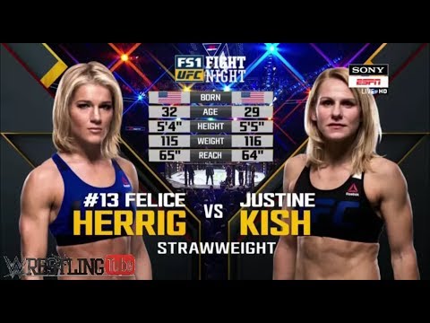 Felice Herrig vs Justine Kish Highlights : UFC Fight Night 112- 25 June 2017