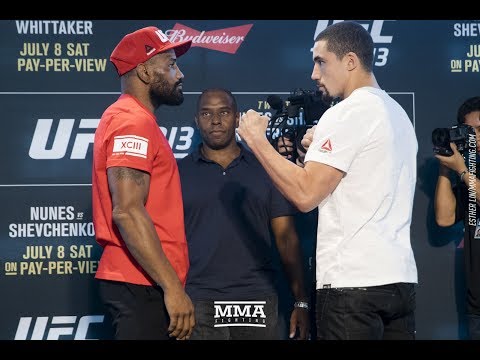 Yoel Romero vs. Robert Whittaker UFC 213 Media Day Staredown – MMA Fighting