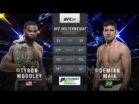 UFC 214 Tyron Woodley vs Demian Maia Full Fight Highlights