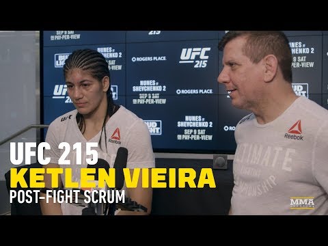 UFC 215: Ketlen Vieira, Coach Believe She’s One Win Away From Title Shot After Sara McMann Win