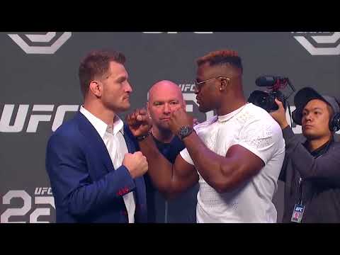 UFC 220: Press Conference Faceoffs