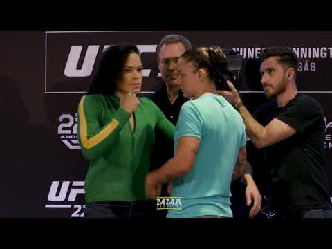 Amanda Nunes vs. Raquel Pennington UFC 224 Media Day Staredown – MMA Fighting