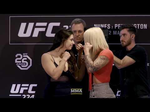 Mackenzie Dern vs. Amanda Cooper UFC 224 Media Day Staredown – MMA Fighting