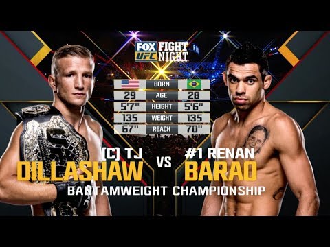 UFC 227 Free Fight: TJ Dillashaw vs Renan Barão 2