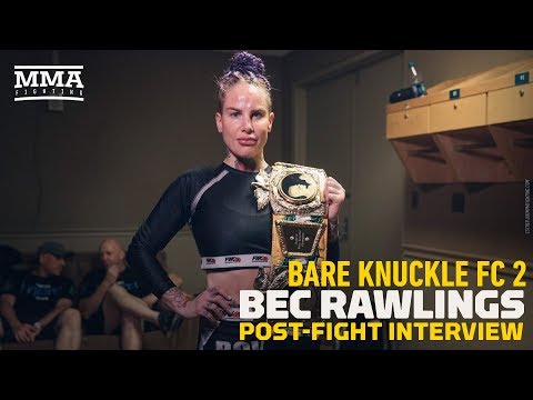 Bare Knuckle FC 2: Bec Rawlings Thinks New Belt Weighs More Than Youngest Son – MMA Fighting