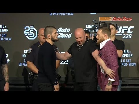 UFC 229: Khabib vs McGregor – Press Conference Faceoff