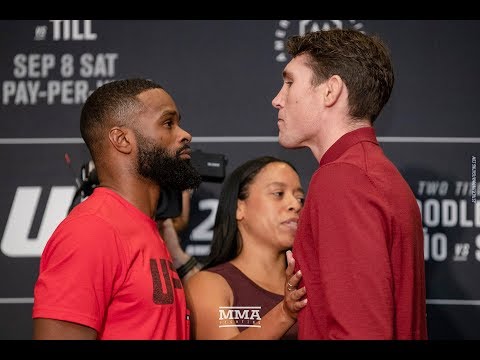 UFC 228: Tyron Woodley vs. Darren Till Media Day Staredown – MMA Fighting