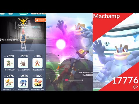 The battle of the ultimate fighters Pt 2! 6 unique, no Machamp Fighting vs Machamp solo in cloudy