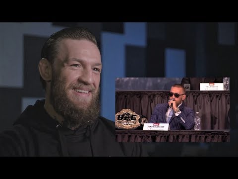 Conor McGregor reacts to his press conference highlights