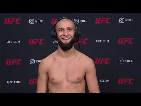 UFC Vegas 11: Khamzat Chimaev Interview after One Punch KO