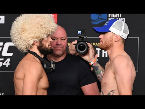 UFC 254: Weigh-in Faceoffs