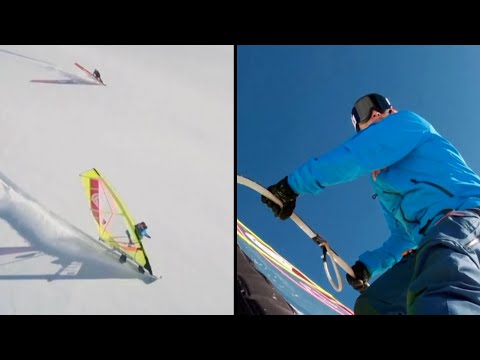 Snowboarders Paraglide Over Cliffs in New Extreme Sport