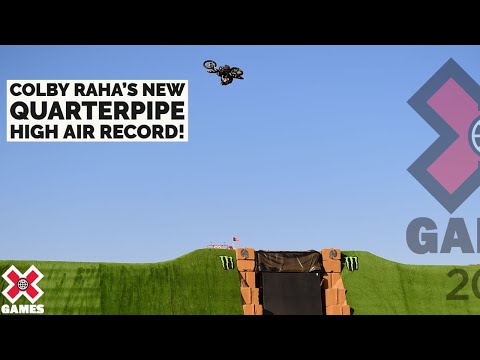 COLBY RAHA SETS NEW QUARTERPIPE HEIGHT RECORD | X Games 2021