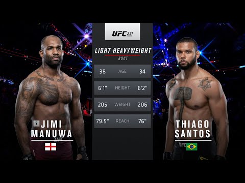 UFC Vegas 38 Free Fight: Thiago Santos vs Jimi Manuwa