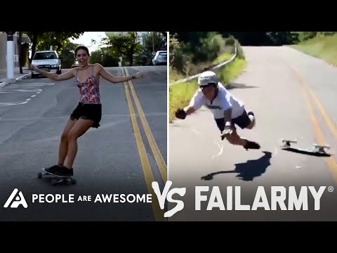 Downhill Longboard Wins Vs. Fails & More! | People Are Awesome Vs. FailArmy