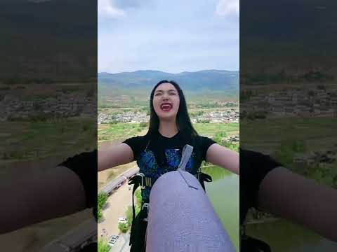 bungee jumping丨Extreme sports  #Bungee jumping  #beauty