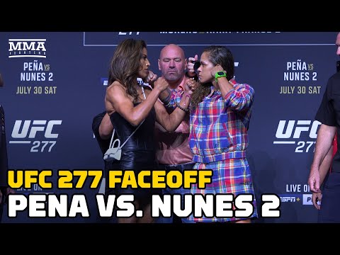 Julianna Pena, Amanda Nunes Intense In UFC 277 Faceoff | MMA Fighting