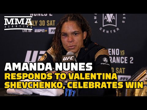 Amanda Nunes Responds To Valentina Shevchenko, Celebrates Julianna Pena Win | UFC 277 | MMA Fighting