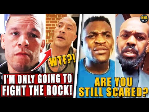 Nate Diaz CALLS OUT The Rock after leaving UFC! Ngannou TARGETS return fight w/ Jones! Dana-Raul Jr.