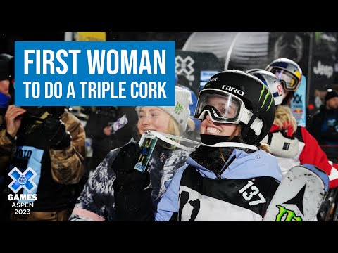 First Triple Cork by a Woman Skier: Megan Oldham | X Games Aspen 2023