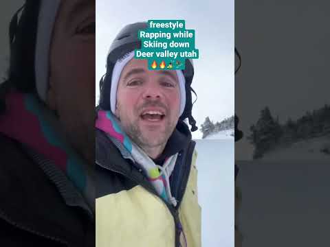 Man freestyle raps skiing down Deer Valley Utah 🔥 #extremesports  #freestylerap #freestyletypebeat