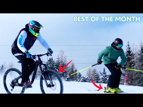 Biker Races Skier Down Mountain & More Top Videos From January | Best Of The Month