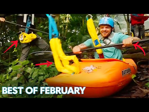 Man Does Kayak Zip Line Through Jungle: ﻿Best Of The Month Of February | People Are Awesome