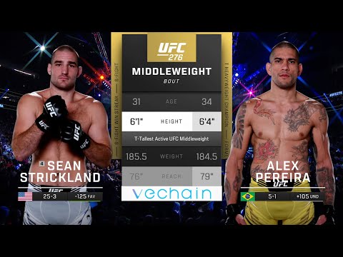 Sean Strickland x Alex "Poatan" Pereira | LUTA COMPLETA | UFC 287