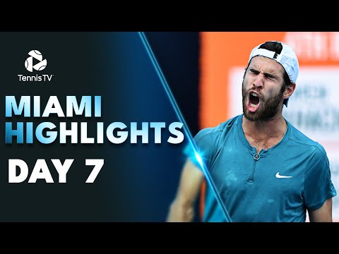 Alcaraz & Tsitsipas In Action; Medvedev, Rublev & Fritz Also Feature | Miami 2023 Highlights Day 7