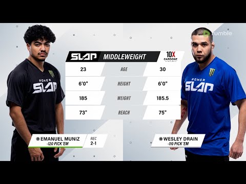 Power Slap 1: Emanuel Muniz vs Wesley Drain | Power Slap 1 Prelims