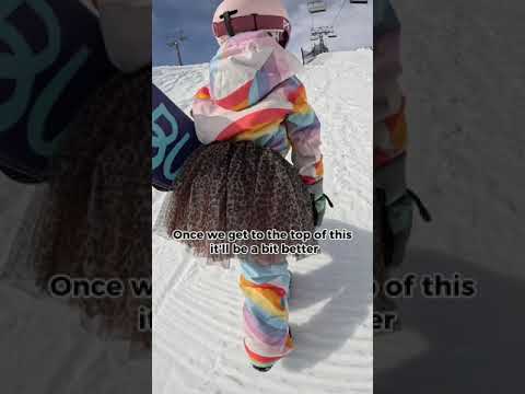 6 Year Old VISUALIZING Her Run Then Dropping The Halfpipe #snowboarding #inlovewithswitzerland