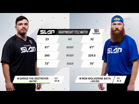 Power Slap 1: Darius the Destroyer vs Wolverine | Heavyweight Championship