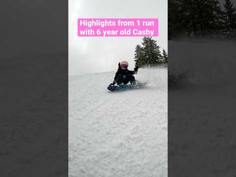 Stomps her FIRST Backside Air #snowboarding