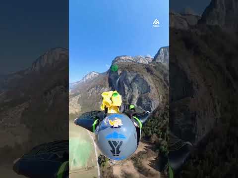 Wingsuit Flying Amidst Scenic Landscape | People Are Awesome #shorts