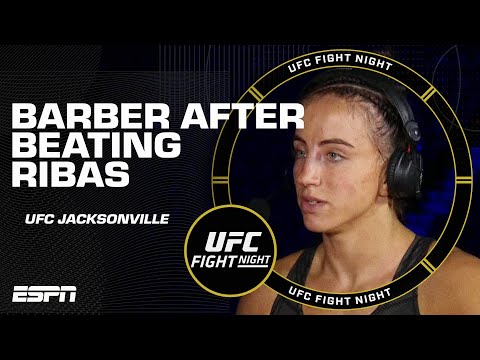 Maycee Barber reacts to her win over Amanda Ribas at UFC Jacksonville | UFC Fight Night