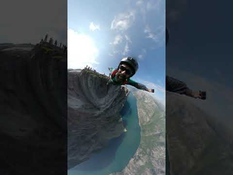 Base Jump From A Human Slingshot || ViralHog