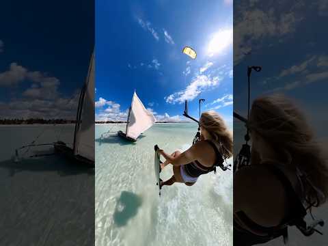 Kitegirl exploring paradise with a Kite! 😱😍