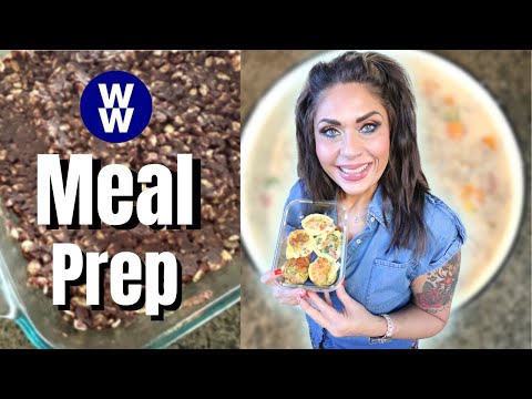 WHOLE FOOD WW MEAL PREP FOR WEIGHT LOSS- COTTAGE CHEESE EGG BITES – POT PIE SOUP & CHOCOLATE PB BARS