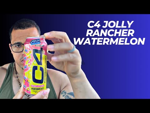 C4 energy drink pre workout review jolly rancher watermelon flavor (200mg of caffeine)