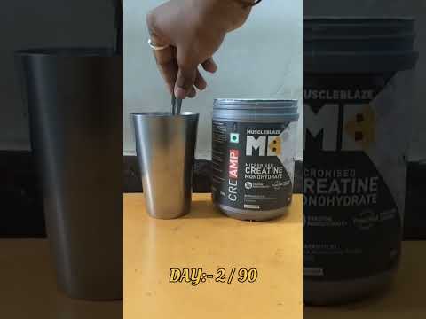 @Muscleblaze creatine monohydrate DAY :2 #day #day2#shorts#creatine#fitness#muscleblaze#newreels