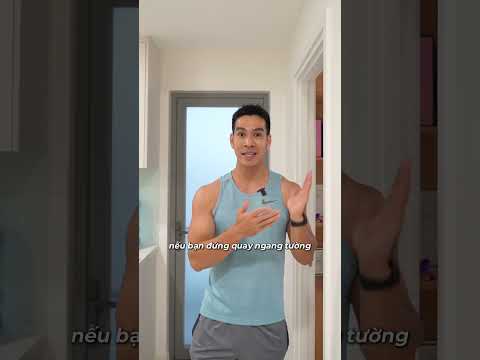 Giảm đau cổ vai gáy bằng căng giãn với tường