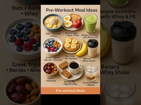9 Pre-Workout Meal Ideas for Energy & Performance✅ #preworkout #shorts #viralvideo #preworkoutmeal